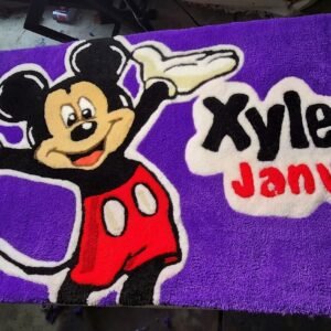 Custom Anime Rug / Mikey Mouse & Custom Name