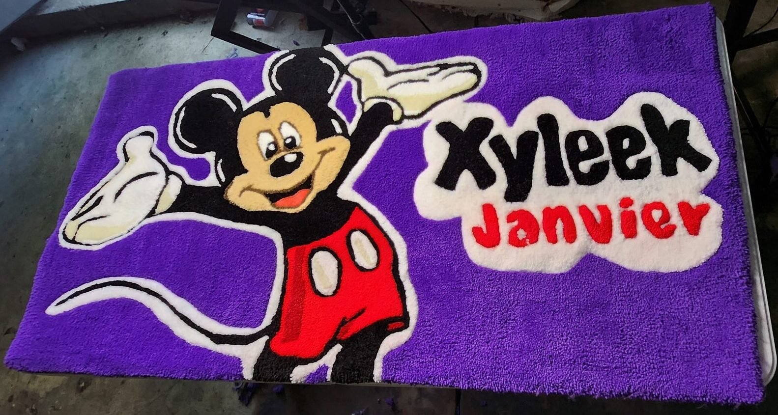 Custom Anime Rug / Mikey Mouse & Custom Name - Image 1