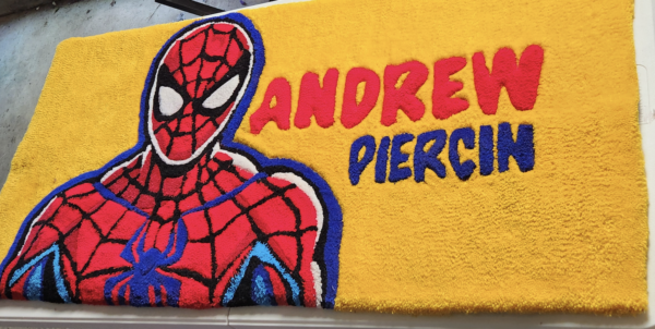 Custom Anime Rug / Spiderman & Custom name