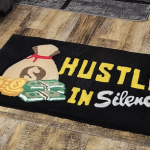 Custom Design Rug/ Hustle in Silence - Image 2